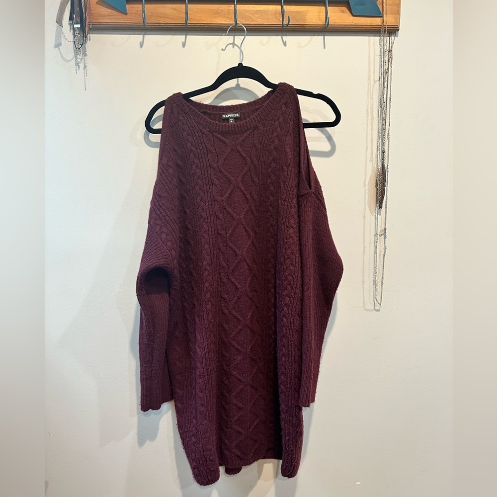 Burgundy Express Sweater Dress